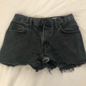 Dark Grey Mid Rise Vintage Levi Shorts